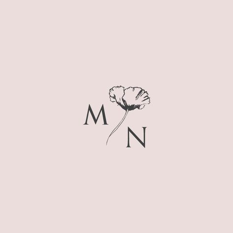 N Logo Design, Inspiration Logo Design, Wedding Logo Design, Logo Design Feminine, Feminine Logo, Floral Logo, Wedding Logos, Letter M, 로고 디자인