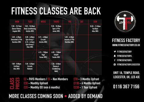 Gym Timetable, Gym Schedule Design, Gym Membership Poster, Sports Schedule Poster, Gym Offers Poster, Class Poster Design, Schedule Sports Graphic, Timetable Design, Class Timetable