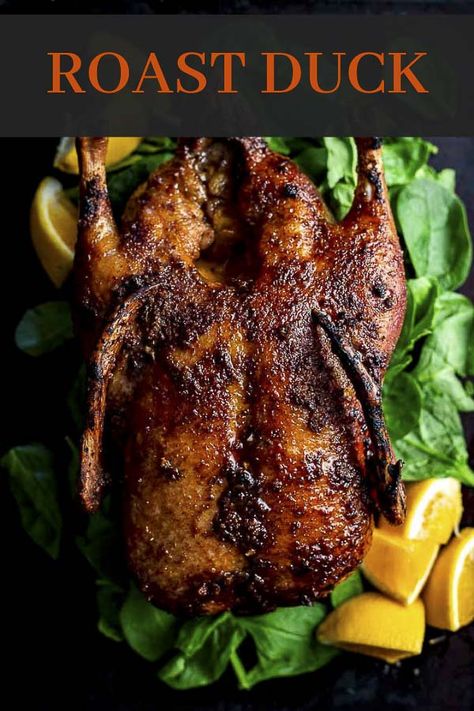 Duck Brine Recipes, Roasted Goose, Duck Dishes, Roasted Duck Recipes, Keto Easter, Wild Recipes, Duck Recipe, Roasted Duck, Chinese Spices