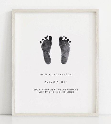 Baby Footprint Art, Custom Baby Gift, Footprint Keepsake, Baby Nursery Inspiration, Joy Baby, Baby Footprint, Custom Baby Gifts, Baby Print, Footprint Art