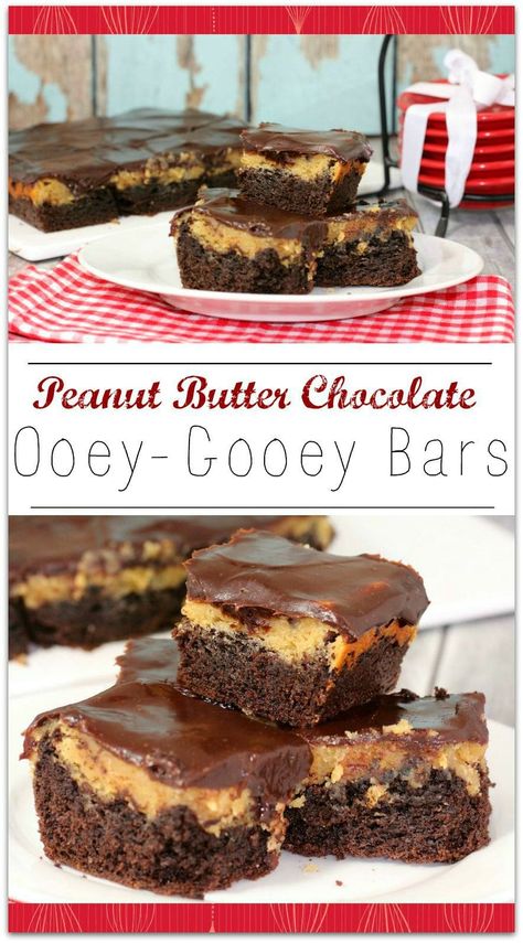 Recipe With Peanut Butter, Sully Cake, Ooey Gooey Bars, Chocolate Peanut Butter Brownies, Gooey Bars, Butter Brownies, Peanut Recipes, Peanut Butter And Chocolate, Peanut Butter Brownies