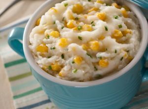 As Good as Mashed Potatoes But Fat Free! Meals With Mashed Potatoes, Eggs In Bread, Fat Free Diet, Corn Mash, Cream Cheese Mashed Potatoes, Fat Free Recipes, Potatoes And Corn, Cheese Mashed Potatoes, Idaho Potatoes