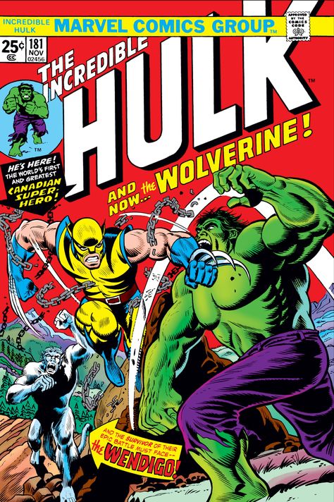 Wolverine Comic Cover, Wolverine Vs Hulk, Wolverine First Appearance, Hulk 1, Wolverine Comic, Marvel Comics Covers, Hulk Comic, The Incredible Hulk, Comic Cover