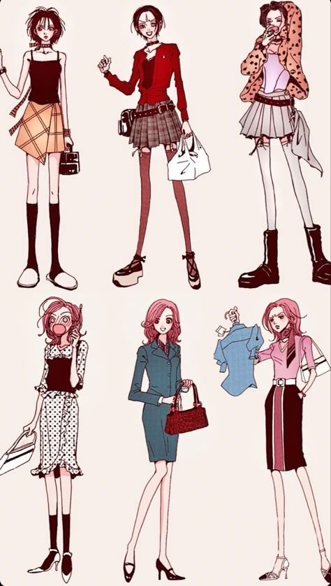 Hatchi Nana Outfit, Nana Anime Outfits, Hachi Nana Outfits, Hachiko Nana, Nana Outfits, Nana Fashion, Nana Clothes, Manga Fashion, Shin Nana