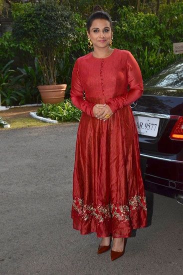 Vidya Balan in Prama by Pratima Pandey Anarkali For Plus Size Women, Indian Outfits For Plus Size Women, Pratima Pandey, Asian Wedding Dress Pakistani, Stitching Dresses, Vidya Balan, Indian Gowns Dresses, Vogue India, Kurti Designs Party Wear