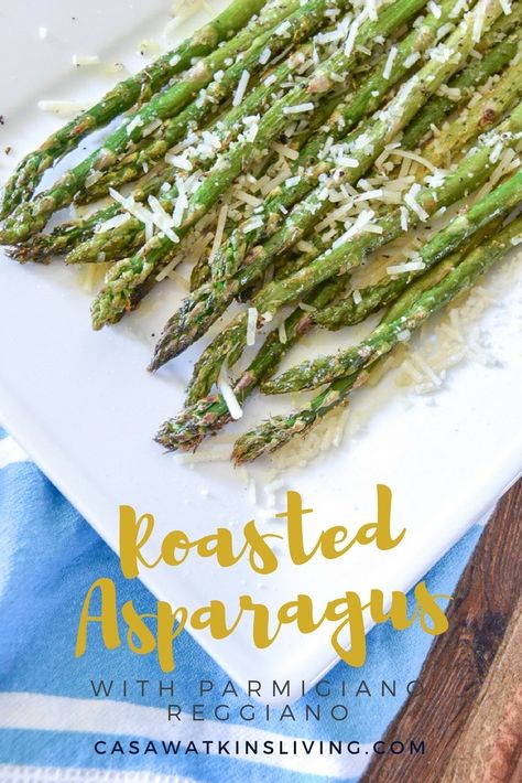 roasted asparagus with parmigiano reggiano cheese Glazed Green Beans, Garlic Parmesan Asparagus, Asparagus In The Oven, Oven Roasted Garlic, Spinach Sandwich, Roasting Garlic In Oven, Parmesan Asparagus, Flavorful Vegetables, Healthy Sandwiches