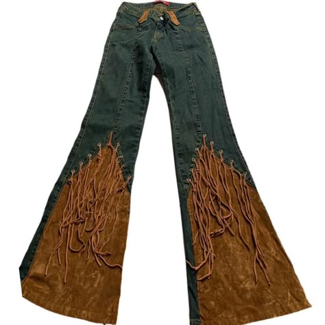 Cowboy Fringe Pants, Bratz Wild Wild West, Cowgirl Pants, Cowboy Pirate, Fringed Jeans, Diesel Collection, Rockstar Look, Cowgirl Fringe, Y2k Cowgirl