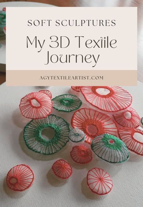 Tips for Creating Textile Art Inspired by the Natural World — Agy Textile Artist Meredith Woolnough, Textile Art Projects, Textile Art Techniques, Soft Sculpture Art, Coral Sculpture, A Level Textiles, Fiber Sculpture, Textiles Projects, Creative Textiles