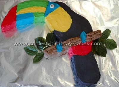 Toucan cake...Oh...this brings back memories. "I was told there would be cake!" Cake For Him My Husband, Toucan Cake, Birthday Wishes For Uncle, Cake For Him, Birthday Dinner Menu, Birthday Cake Inspiration, Birthday Cake For Mom, 10 Birthday Cake, Diy Birthday Cake