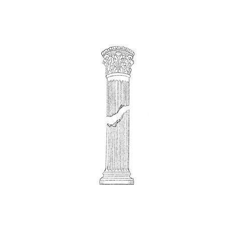 Roman Ruins Tattoo, Roman Columns Tattoo, Greek Pilar Tattoo, Corinthian Column Tattoo, Ionic Column Tattoo, Roman Pillar Tattoo, Greek Pillars Drawing, Roman Column Tattoo, Greek Pillar Tattoo