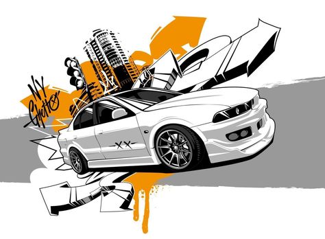 Car Mural, Cars Mural, Graffiti Car, Car Graffiti, Graffiti Abstract, Car Coating, Wallpaper For Kids, Iphone Wallpaper Hipster, Car Vector