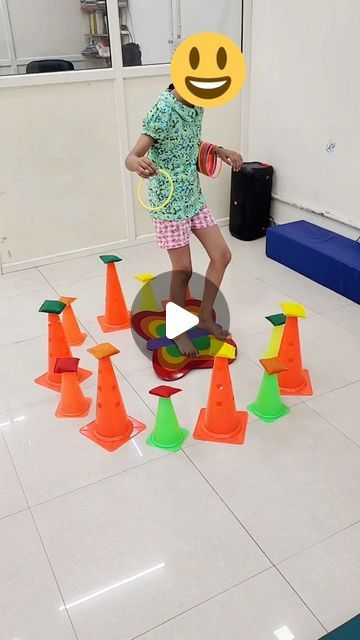 CONNECTING DOTS | CHILD DEVELOPMENT CENTER on Instagram: "Balance and sequencing are foundational skills that contribute significantly to a child's overall development.  This activity is very useful for improving: -   🔺️ Coordination   🔺️ Motor skill development   🔺️ Spatial awareness  🔺️ Cognitive development   🔺️ Language skills  🔺️ Motor planning  🔺️ Multi tasking  Save & Share  Follow @connectingdots2017  . . . #occupationaltherapist #occupationaltherapy #sensoryintegration #bilateralcoordination #handdominance  #childdevelopmentspecialist #childdevelopmentcenter #montessoriathome #movement #playtherapy #balance #proprioceptiontraining #midlinecrossing #braindevelopment #trendingreels #explorepage #parenting #parentingtips  . . [Occupational therapy, sensory integration, child d Multi Step Activities Occupational Therapy, Motor Planning Activities For Kids, Motor Planning Activities, Occupational Therapy Assessment, Cognitive Development Activities, Sensory Integration Activities, Visual Motor Activities, Brain Gym For Kids, Preschool Gymnastics