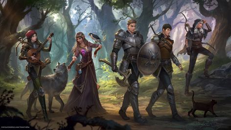 Adventure Party, To My Friend, Dungeons And Dragons Characters, Dnd Art, Fantasy Warrior, Fantasy Rpg, Fantasy Inspiration, Medieval Fantasy, Fantasy Artwork