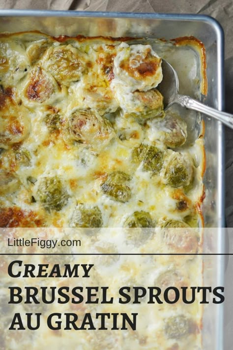 Quick Thanksgiving Recipes, Brussel Sprouts Au Gratin, Creamy Brussel Sprouts, Low Carb Veggie, Thanksgiving Food Sides, Easy Thanksgiving Recipes, Best Thanksgiving Recipes, Thanksgiving Recipes Side Dishes, Holiday Recipes Christmas