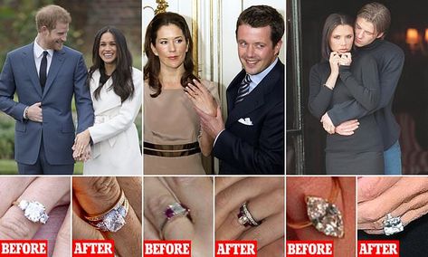 Why more and more women are changing their engagement rings | Daily Mail Online Upgrade Engagement Ring, Customized Mother’s Ring, Heidi Klum Engagement Ring, Mary Ralph Lawson Engagement Ring, Morgan Stewart Engagement Ring, Meghan Markle Aquamarine Ring, Married Women, Married Woman, The Duchess