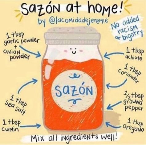 Sazon Recipe, Sazon Seasoning, Dc Food, Adobo Seasoning, Puerto Rican Recipes, Homemade Spices, Homemade Seasonings, Latin Food, Seasoning Blend