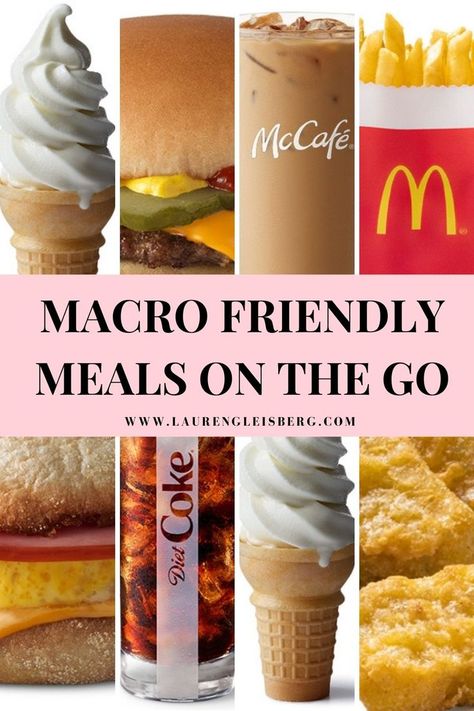 Macro Friendly Meals, Healthiest Meals, Burger King Breakfast, Lauren Gleisberg, Macro Meal Plan, Meals On The Go, Fast Food Breakfast, Macro Nutrition, Mcdonalds Breakfast