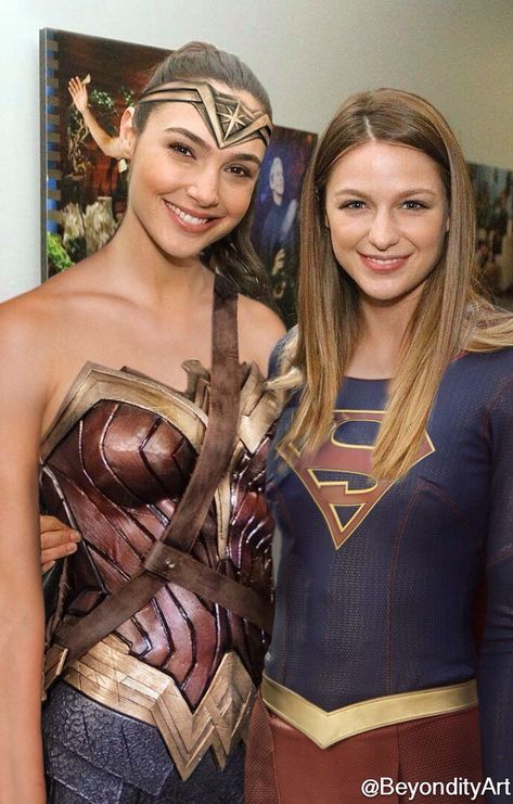 Wonder Woman and Supergirl by BeyondityArt.deviantart.com on @DeviantArt Melissa Supergirl, Gal Gardot, Supergirl Dc, Wonder Woman Art, Gal Gadot Wonder Woman, Supergirl And Flash, Melissa Benoist, Super Girl, Batman Vs Superman