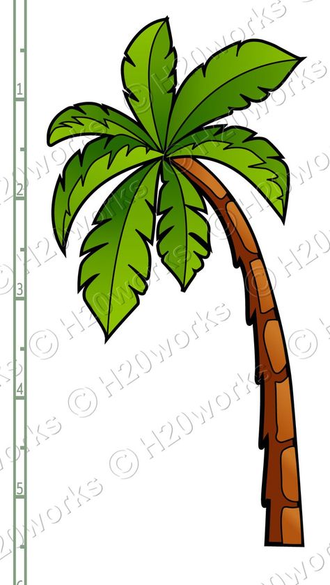 Palm Tree Clip Art, Palm Tree Artwork, Pine Tree Drawing, Palm Tree Drawing, Palm Tree Pictures, Palm Trees Painting, Tree Mural, Palm Tree Leaves, Leaf Clipart