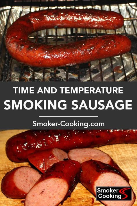 Find out how long it takes to smoke sausages. Removing the sausage from the smoker at the correct internal temperature ensures moist and delicious eating.  #smokedsausage #kielbasa #polishsausage #smokerrecipes #smokercooking Grilling Sausage, Pizza Pull Apart Bread, Pizza Pull Apart, Smoked Pizza, Sausage Making Recipes, Smoked Sausages, Pellet Smoker Recipes, Pork Tenderloins, Homemade Sausage Recipes