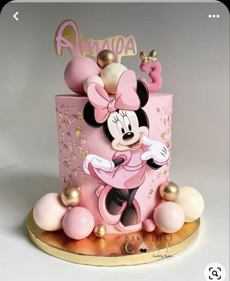 Tort Minnie Mouse, Minnie Cake Ideas, Tarta Minnie Mouse, Pink Minnie Mouse Cake, Mickey And Minnie Birthday Party, Pastel Minnie Mouse, Minnie Mouse Cakes, Minnie Mouse Cake Design, Mini Mouse Birthday Cake