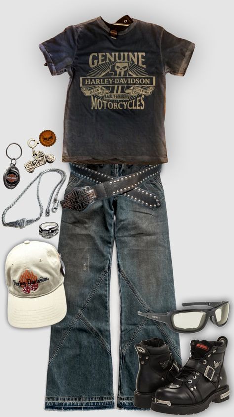 harley davidson #fit #stuff #fitinspo #outfitinspo #inspo #motorcycle #harleydavidson #brand Harley Davidson Aesthetic, Slytherin Outfit, Harley Davidson Motorcycles, Fitness Inspo, Aesthetic Clothes, Cool Girl, Harley Davidson, Outfit Inspirations, Street Wear