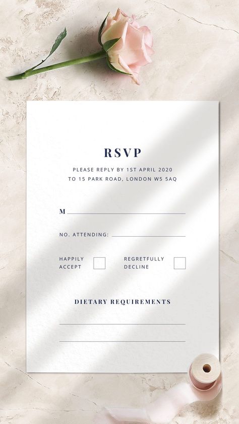 This navy blue rsvp wedding cards is ideal for a chic modern wedding. Elegant rsvp card | Navy blue rsvp | Navy rsvp card | Navy wedding theme | modern wedding rsvp cards #rsvpcard #weddingrsvp #navybluersvpcards Wedding Rsvp Ideas, Navy Wedding Theme, Chic Modern Wedding, Wedding Invitation Etiquette, Destination Wedding Decor, Rsvp Wedding, Wedding Rsvp Cards, Wedding Details Card, Wedding Stationery Design