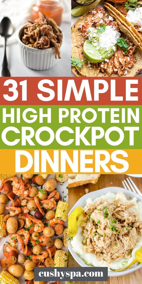 Protein Crockpot Recipes, High Protein Crockpot, High Protein Crockpot Recipes, Crockpot Dinners Healthy, High Protein Dinner, Protein Dinner, Crockpot Dinners, Healthy High Protein Meals, High Protein Low Carb