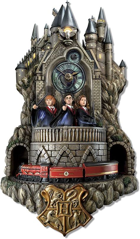 Hermione And Ron, Tick Tock Clock, Harry Potter Wall, Wall Clock Light, Wall Watch, Hogwarts Castle, Castle Wall, Paper Light, Bradford Exchange