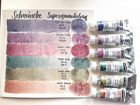 Watercolor Swatches, Schmincke Horadam, Watercolor Collection, Watercolor Mixing, Paint Color Palettes, Dream Studio, Watercolor Palette, Watercolor Paint, Memory Books