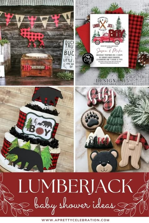 Planning a lumberjack-themed baby shower? Discover these rustic lumberjack baby shower theme ideas that will make your celebration unforgettable! From cozy decorations and plaid patterns to delicious themed treats and fun activities, find everything you need to throw the perfect lumberjack baby shower. Make your baby shower planning easy and stylish with these top lumberjack baby shower ideas. Lumberjack Baby Shower | Baby Shower Theme Ideas | Rustic Baby Shower | Lumberjack Decorations | Baby Shower Inspiration Lumberjack Baby Shower Theme Food, Plaid Baby Shower Ideas, Buffalo Plaid Baby Shower Ideas For Boys, Christmas Themed Baby Shower Ideas Boy, Buffalo Plaid Baby Shower Ideas, Lumberjack Baby Shower Theme, Christmas Baby Shower Ideas For Boys, Christmas Themed Baby Shower Ideas, Plaid Baby Shower