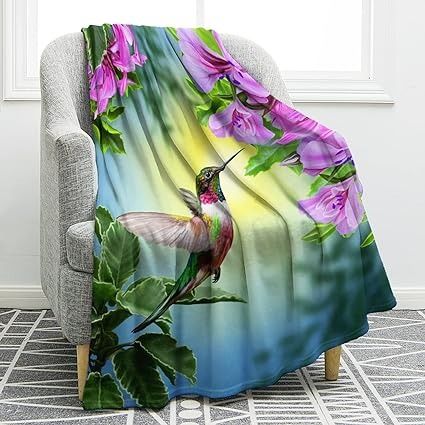 Amazon.com: Jekeno Hummingbird Floral Blanket Gifts for Women Kids Girls Mom Pink Flowers Bird Home Bedroom Mother's Day Decor Soft Cozy Lightweight Plush Throw Blanket 50"x60" : Home & Kitchen Mothers Day Decor, Floral Blanket, Cozy Throw Blanket, Wife Birthday, Plush Throw Blankets, Mothers Day Presents, Cozy Flannel, Blanket Gift, Print Blanket