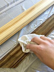 How to make a giant DIY chalkboard from Thrifty Decor Chick Giant Chalkboard, How To Stain Wood, Stained Wood Trim, Chalkboard Diy, Minwax Dark Walnut, Repurpose Furniture, Stain Wood, Thrifty Decor Chick, Thrifty Decor