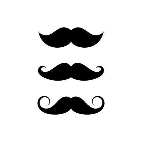 Premium Vector | Set of mustaches. black silhouette of moustaches. Mustache Tattoo Design, Moustache Illustration, Mustache Illustration, Moustache Tattoo, Pizza Ads, Mustache Template, Mustache Logo, Moustache Style, Sicilian Pizza