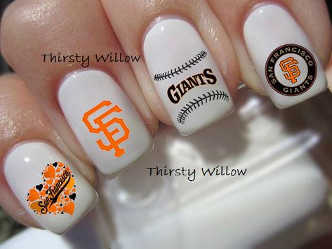 Ny Mets Nails, Mets Nails, Baltimore Orioles Nails, Orioles Nails, San Francisco Giants Nails, Sf Giants Nails, Tailgate Decor, Baseball Nails, Pedicure Supplies