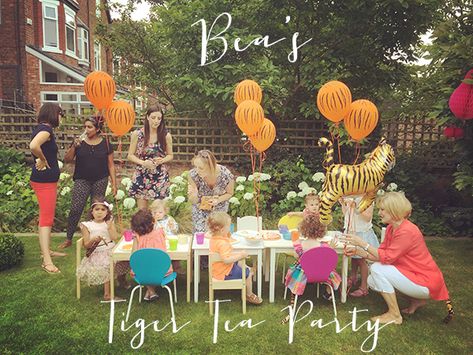 A Tiger who came to tea Party | Florence Finds | Bloglovin’ Tea Party 2nd Birthday, Tiger Tea, Storybook Party, Tiger Who Came To Tea, Hello Kitty Invitations, Tiger Birthday Party, Tiger Birthday, Frozen Birthday Cake, Tutu Party