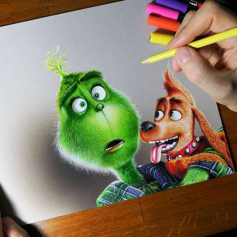 Max From The Grinch Drawing, Christmas Movie Drawings, Grinch Drawing Art, Drawing Of The Grinch, Grinch Drawings, Christmas Drawing Ideas Pencil, Max Drawing, Max From The Grinch, Drawing Ideas Pencil