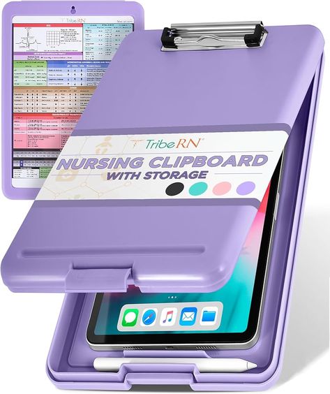 Amazon.com : Tribe RN Nursing Clipboard with Storage - Medical Clipboard Nursing Essentials for Nurses and Nursing Students School Supplies with Quick Access Reference Guide (Pink) : Office Products Nursing Clipboard, Clipboard With Storage, Nursing Essentials, Clipboard Storage, Nursing School Essential, Pink Office, Easy Paper Crafts Diy, Money Handling, Easy Drawings Sketches