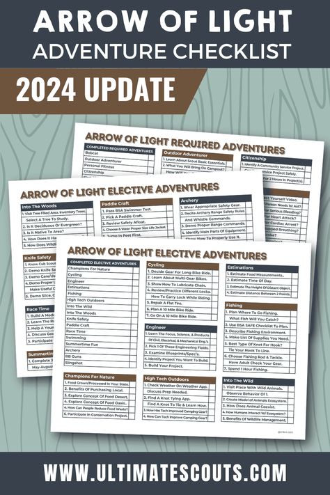 Arrow of Light Cub Scout Adventure Checklist (2024) – Ultimate Scouts Arrow Of Light Requirements, Arrow Of Light, Arrow Of Lights, Archery Range, Community Service Projects, Safety Rules, Cub Scout, Service Projects, Cub Scouts