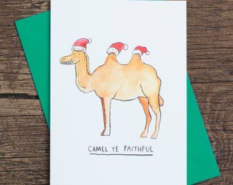 Christmas pun card animals | Etsy Pet Puns, Watercolor Christmas Cards Diy, Charity Christmas Cards, Christmas Puns, Funny Christmas Card, Vintage Christmas Images, All Christmas, Pun Card, Christmas Card Crafts