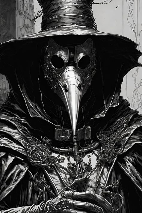 Doctor Icon, Crow Mask, Dark Empire, Goth Art, Plague Doctor, Masks Art, Armor Concept, Halloween Pictures, Gothic Art