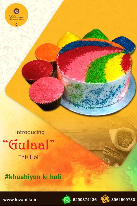 Holi Special - Introducing Gulaal Cake By Levanilla! #holi #holi2021 #cakeinkolkata #onlinecakedelivery #onlinecakedeliverykolkata #sendcakestokolkata #HoliCakes #HappyHoli #happyholicakes #gulaal #LeVanilla #ordercakeonline #cake #onlinecakeshop Holi Cake, Design Quotes Inspiration, Holi Special, Holi Celebration, Holi Festival, Special Cake, Design Quotes, Cake, Quotes