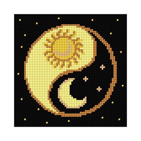 Detailed Image View Pixel Art Sun And Moon, Sun And Moon Pixel Art, Sun And Moon Cross Stitch, Small Patterns, Moon Cross Stitch, Pixel Crochet, Detailed Image, Pixel Art, Alphabet