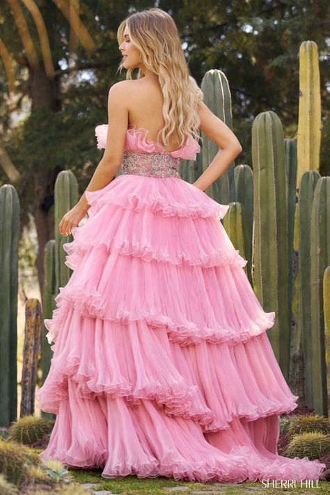 Straight Across Neckline, Sherri Hill Prom, Gorgeous Prom Dresses, Princess Sleeves, Sherri Hill Prom Dresses, Ball Gown Skirt, Stylish Party Dresses, Quince Dresses, 2023 Collection