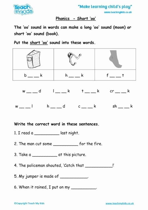 Ck Worksheets, Phonics Worksheets Grade 1, Middle School Grammar Worksheets, Worksheets For 2nd Grade, Oo Sound, Long Vowel Worksheets, Preschool Number Worksheets, Digraph Words, Phonics Worksheets Free