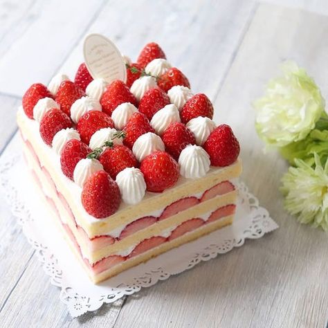 Korean Strawberry Cake – Amourducake Korean Strawberry Cake Recipe, Korean Strawberry Cake Aesthetic, Korean Cream Cake, Strawberry Desserts Aesthetic, Korean Cake Recipe, Korean Strawberry Cake, Strawberry Cake Design Ideas, Strawberry Cake Aesthetic, Korean Birthday Cake