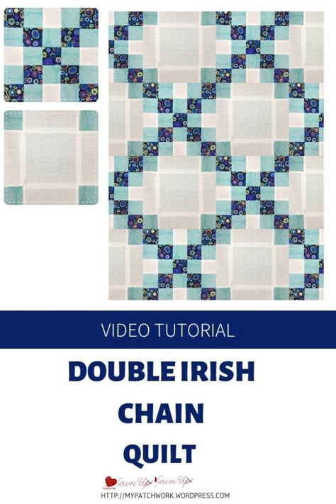 Double irish chain  quilt video tutorial | Sewn Up Double Irish Chain Quilt Pattern, Irish Quilt Patterns, Double Irish Chain Quilt, Irish Chain Quilt Pattern, Irish Quilt, Celtic Quilt, Irish Chain Quilt, Nine Patch Quilt, Quilt Square Patterns