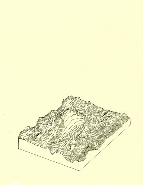 TOPOGRAPHY by Sebastian Gouveia, via Behance Topography Plan, A Simple Drawing, Topography Map, Topographical Map, Contour Lines, Architecture Design Sketch, Presentation Layout, Landscape Drawings, Architecture Presentation