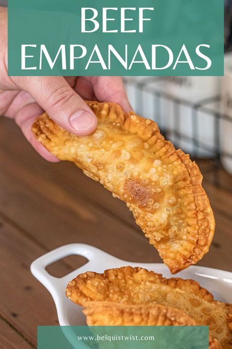 Dominican Beef Empanadas Recipe, Fried Empanadas Dough, Authentic Beef Empanadas, Spanish Beef Empanadas, Empanadas Recipe Dominican, Authentic Empanadas Recipe Ground Beef, Beef Pastelitos Recipe, Puerto Rican Empanadas Beef, Beef Empanadas Recipe Mexican