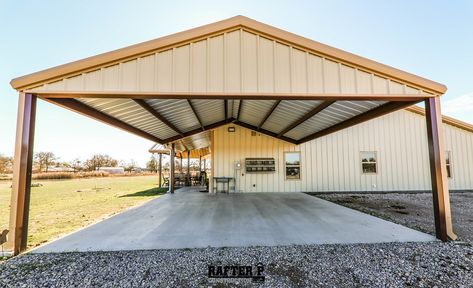 Mcgee House, Vent Hood Cover, Stone Accent Wall, Galvalume Roof, Stained Cabinets, Metal Building House Plans, Metal Building Home, Pole Barn House Plans, Barn Style House Plans